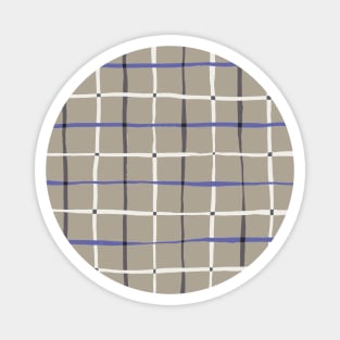 Very peri and brown tattersall plaid Magnet
